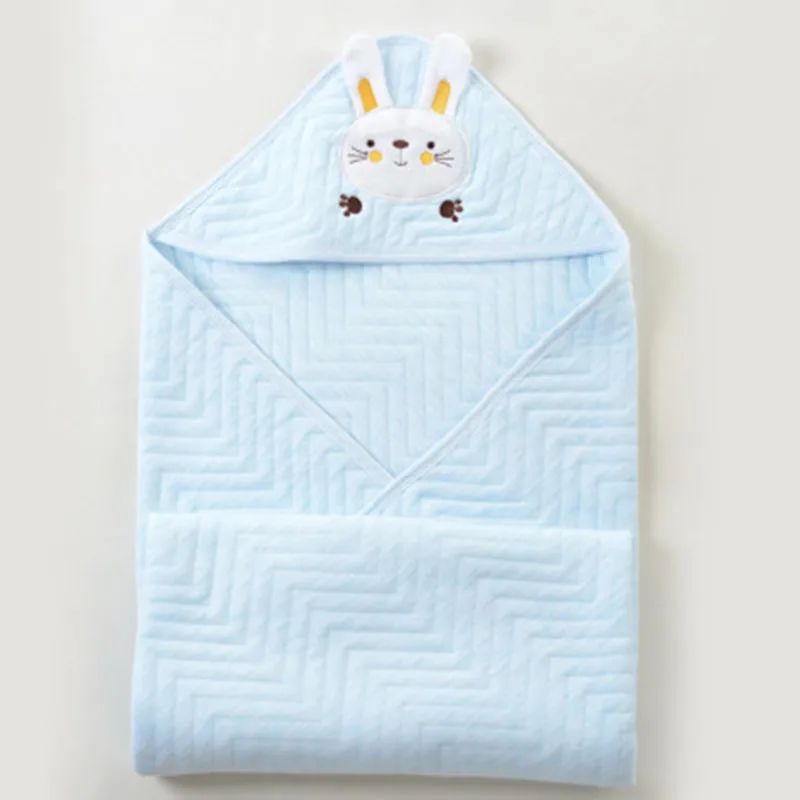 Cute Baby Cartoon Houd Katoenen Licht Gewatteerde Dekens Lente-Zomer Inbakeren Handdoek Anti-Startle Quilt | Мать и ребенок