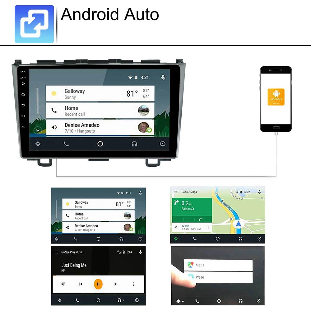 9 дюймов Автомобильная Мультимедийная система с carplay android автопроигрыватель для Honda CRV 2008-2011 RDS 1080P gps навигация головное устройство радио