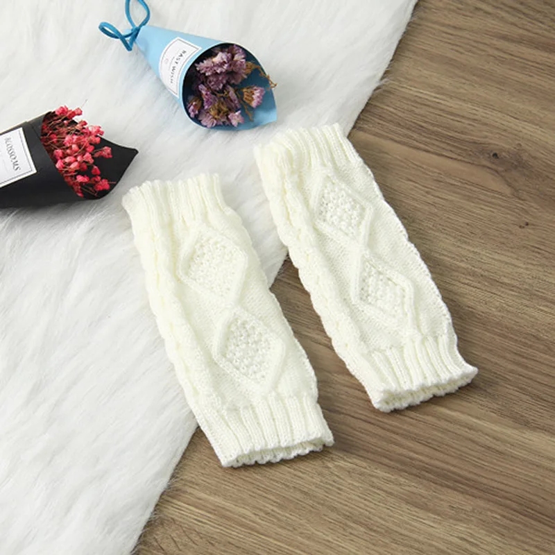 Распродажа зима весна трикотажные руки женские перчатки унисекс без пальцев теплые длинные митенки