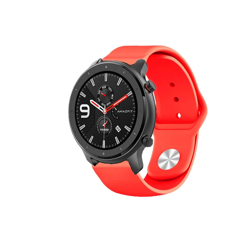 Ремешок для Xiaomi Huami Amazfit GTR 47 мм 42 мм ремешок силиконовый спортивный Wacthband мягкий браслет быстросъемный наручный ремень COMLYO