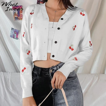 Kawaii Cherry Knitted Cardigan 5