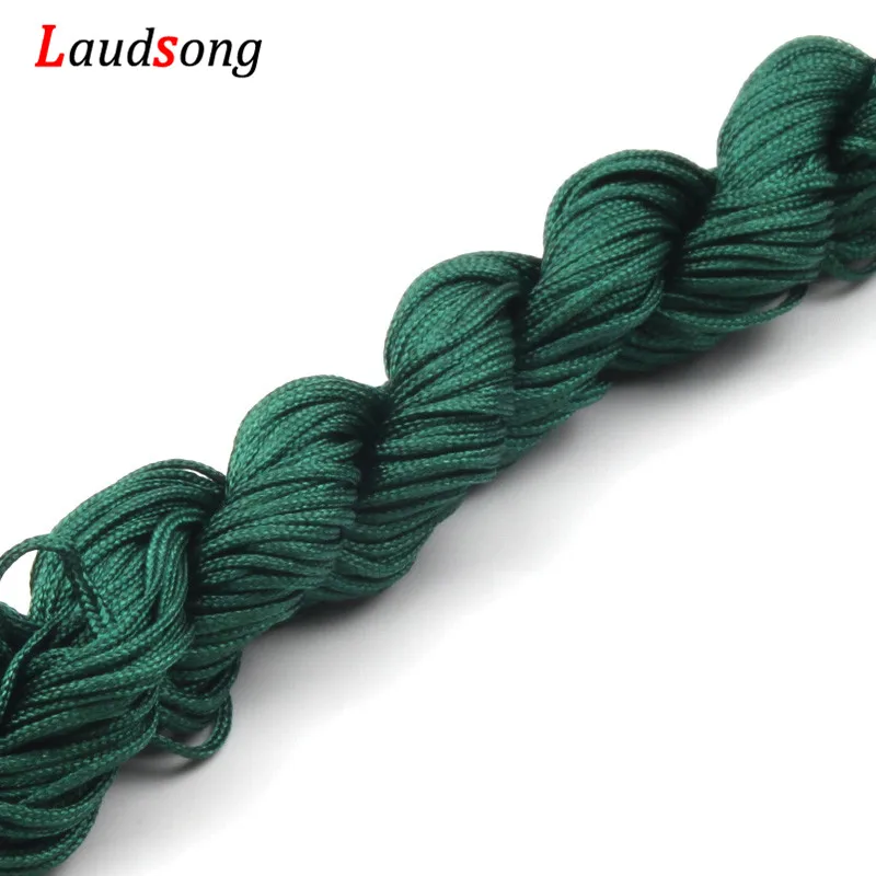 Color 15 19 цветов, нейлоновый шнур, китайский узел, макраме, трещотка, 1 мм, 20 м, веревка для плетения ювелирных изделий DIY - Цвет: Color 15