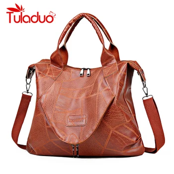

Vintage PU Leather Handbags Big Women Bags High Quality Casual Female Bag Tote Spanish Brand Shoulder Bag Ladies Large Bolsos