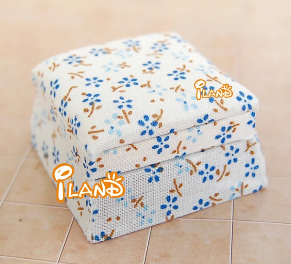 1: 12 DIY кукольный домик мини миниатюрная мебель модель игровой домик игрушки маленькие синие цветы диван 5 штук
