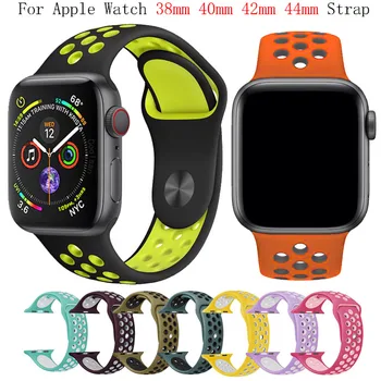 

Silicone band for apple watch strap 42mm 38mm replace bracelet iwatch 4/3/2 apple watch band 44mm 40mm wristband sport watchband