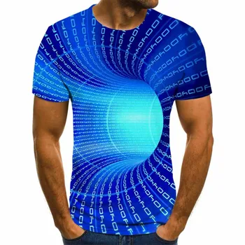 

2020 Newest Brand All Over Print Men T shirt Funny tshirt Optical Illusion Black-White Graphic O-Neck Pullover Women 3D T-Shirt