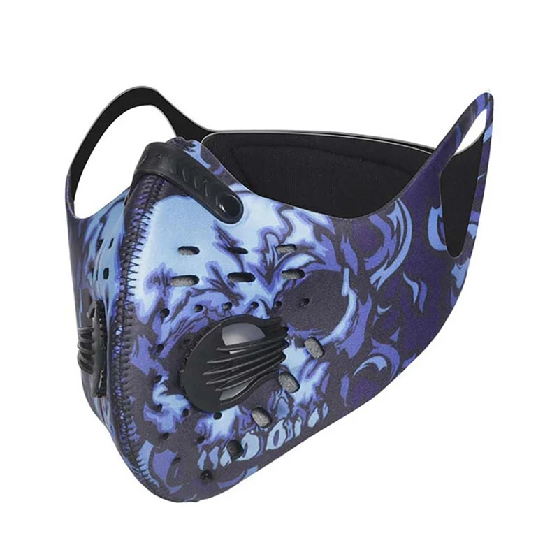 Крутая крутая велосипедная маска для лица с принтом черепа, ветрозащитные дышащие маски для рта, защитные аксессуары для спортивной одежды на открытом воздухе