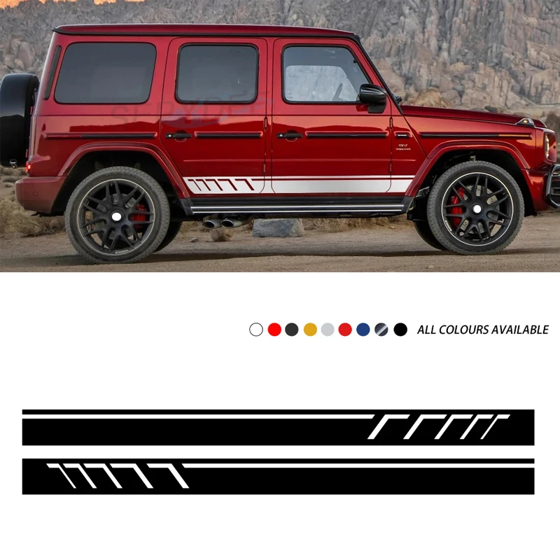 Наклейки для боковой юбки автомобиля 2 шт. полосы кузова Декор Виниловая наклейка
