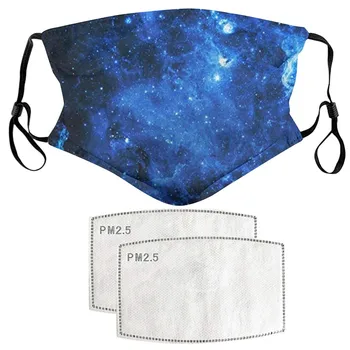 

1pc Face Mask /with 2 Pcs Filters Adults Printed Washable And Reusable Dust Proof Breathable Adjustable Mouth Mask Maschere