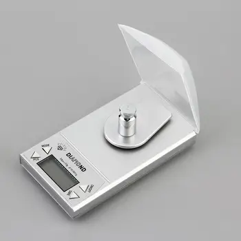 

High Precision Digital Jewelry Scale 50g x 0.001g LCD Lab Gold Herb Balance Blue Backlight Diamond Carat Electonic Scales