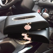 Блестящие стразы, автомобильная коробка для салфеток с милой зеброй, красивое полотенце для девочки, бумажный чехол, отличный подарок для женщин, Автомобильный интерьер, Acceossories