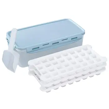 

Soft Bottom Silicone Ice Tray Frozen Ice Cube Cold Drink Mold With Lid Home Refrigerator Freezer High Quality Quick Delivery