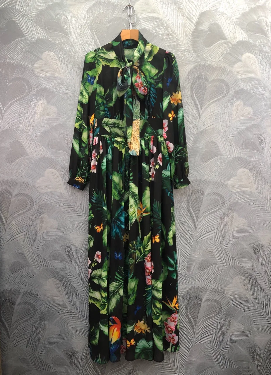 2020 Lente damesmode afdrukken lange mouwen elegante jurk hoge kwaliteit Bohemian maxi jurk B378 2020 Lente damesmode afdrukken lange mouwen elegante jurk hoge kwaliteit Bohemian maxi jurk B378