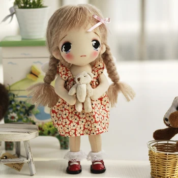 

DIY Handmade Sewing Cloth Doll Accessories Kit Brain-Training Toy For Children Education Toys Birthday Gift- Wronged Little Girl