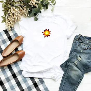 

2020 explosion models European and American women's creative letters loose round neck short sleeve t-shirt women