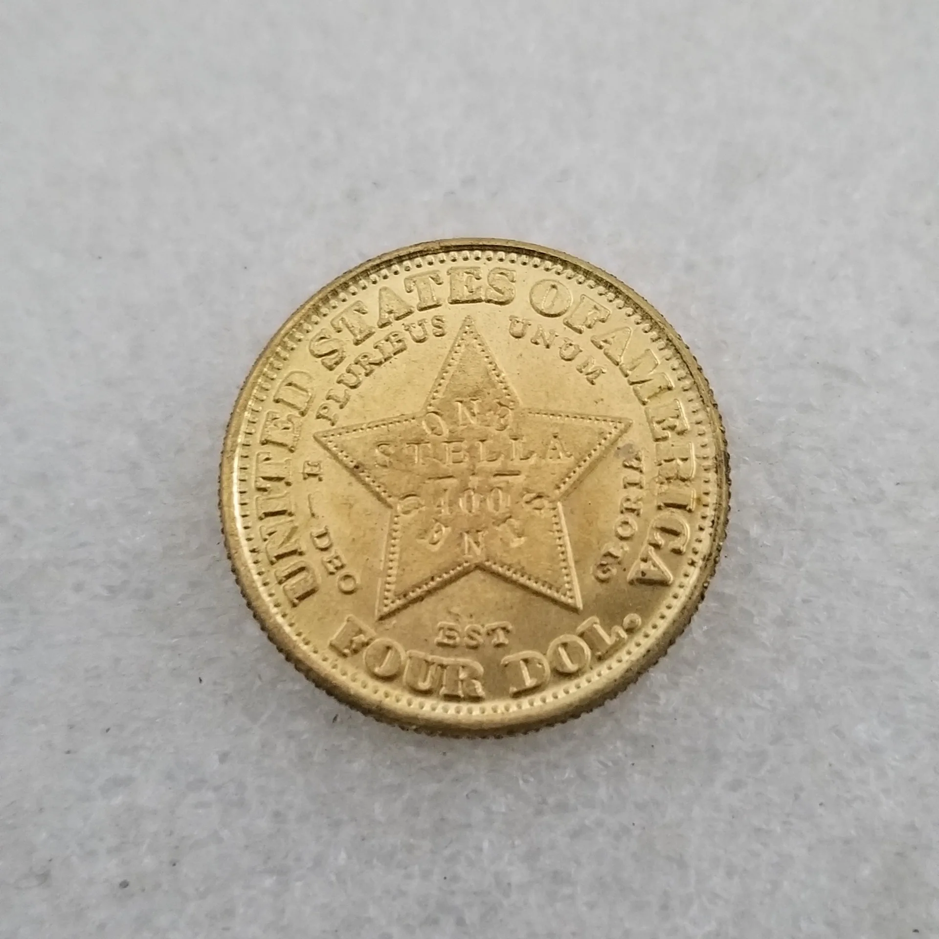 

America 1879 Gold Coin Silver round Craft Products Vintage Collection
