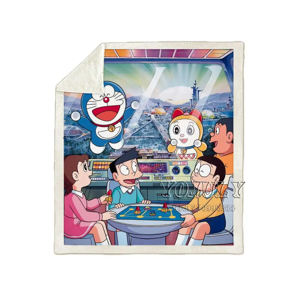 YOJULY bule Doraemon, Аниме Стиль, для детей и взрослых, 3D принт, одеяло, диване, пододеяльник, теплое постельное белье, модное офисное одеяло для короткого сна K05 - Цвет: 21
