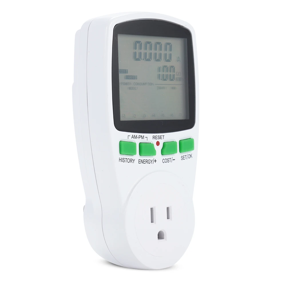 AC Power Energy Meter Digitale Wattmeter KWh Watt Volt Amp, 60 OFF