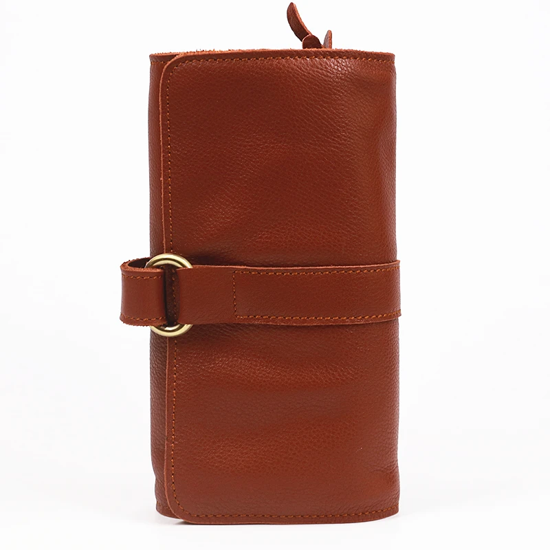 Длинный кошелек SIMLINE мужской винтажный бумажник из натуральной кожи