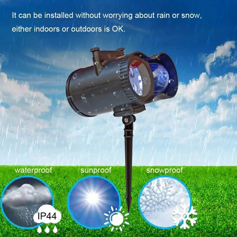 BOAZ светодиодный лазерный прожектор сценическая лампа красочное освещение 360 луч прожектор бар KTV лазерные сценические огни водонепроницаемые украшения