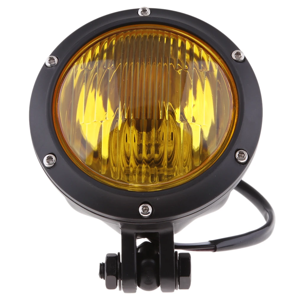 12V 4 ''фара дальнего света для мотоцикла передний свет с янтарным/прозрачным объективом