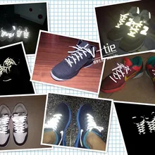 120 см Длина Мода Тренд ночной бег спортивная обувь для отдыха Лидер продаж креативные двухсторонние Светоотражающие Шнурки