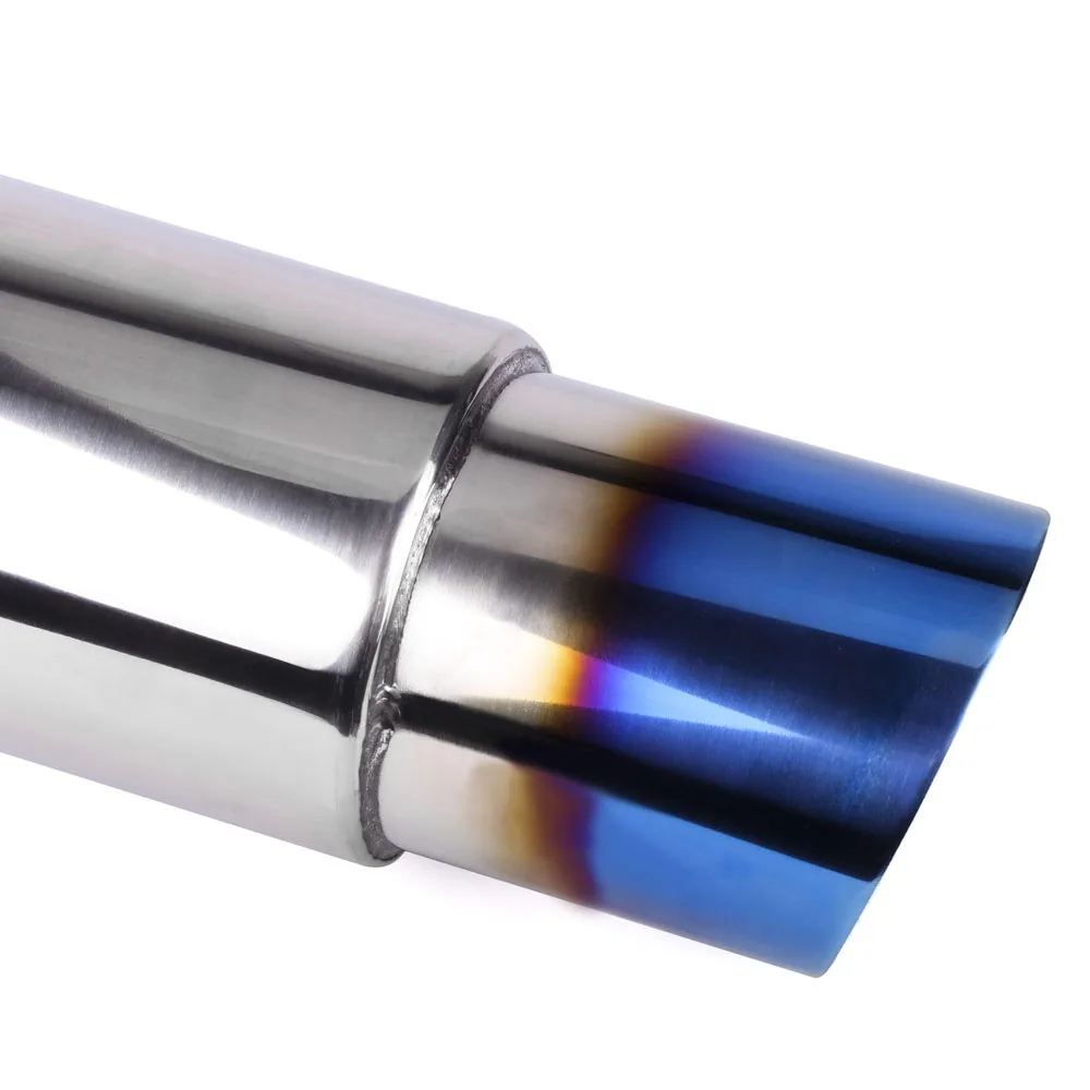 Hi Power Universal 304 Stainless Steel Exhaust Pipe Racing Muffler Exhaust Turbo Car Pipe RS-CR1002-NM motorcycle exhaust muffler