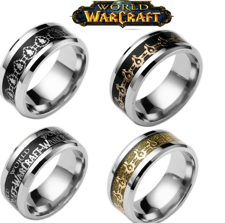 

Trendy 8mm World of Warcraft Ring Fight for The Horde Rings Game Jewelry for Fans WOW Midi Ring Slliance Stainless Steel Ring