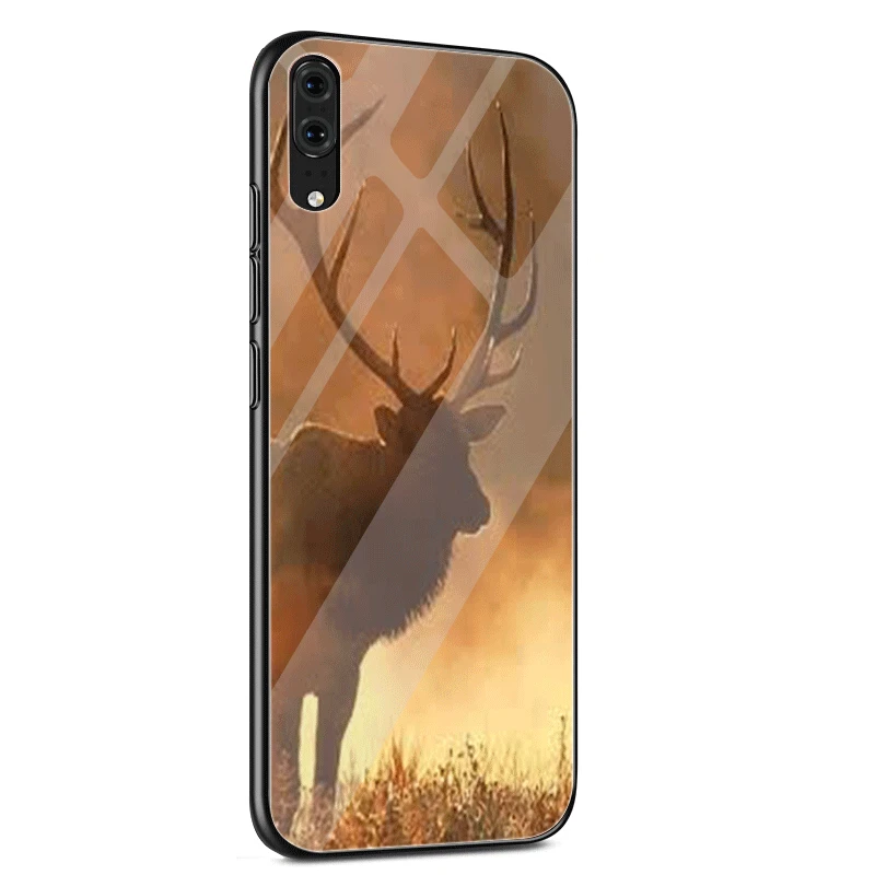 G6 Чехол для телефона из стекла ТПУ для huawei P10 P20 P30 Lite Pro P Smart mate 10 20 Lite Y6 Y9 Honor 7A 8X9 10 чехол с изображением животного Красного оленя - Цвет: G6