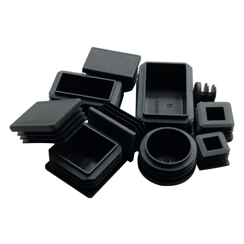 Black Plastic Steel square pipe plug Furniture Pad Plastic square Leg plug Anti Slip Feet Protectortube cap cap