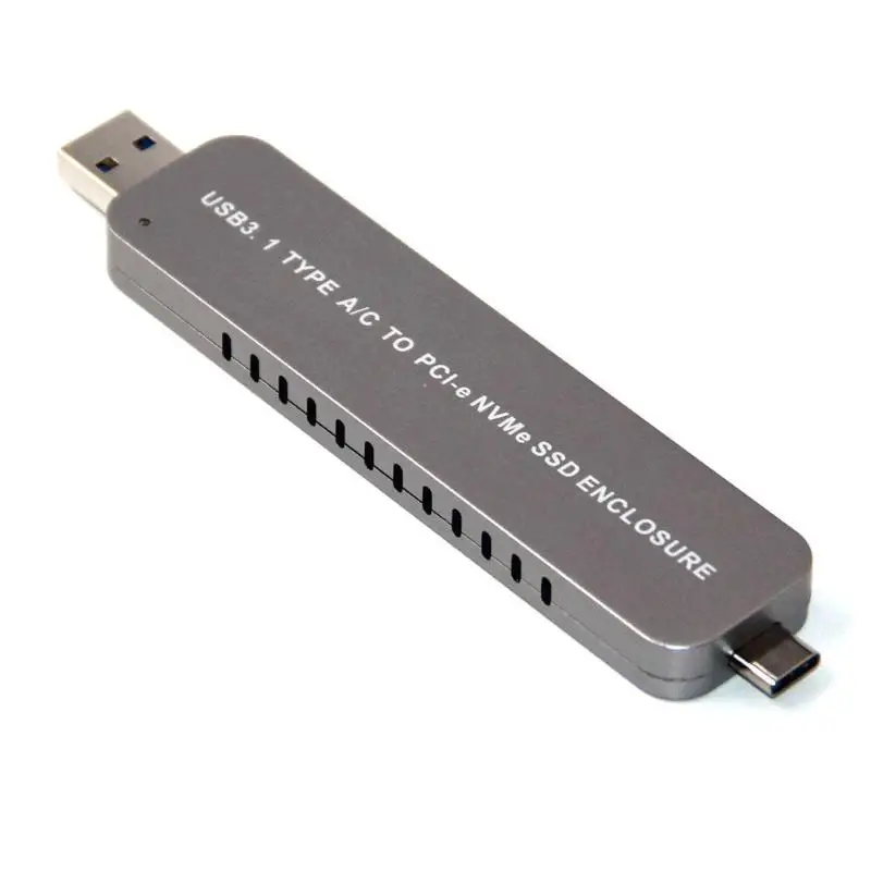 Type 3 Nvme Case 3 типа s USB 3,1 type-A/type-C для M.2 NVME SSD корпус алюминиевый сплав M-Key адаптер PCIE NVMe чехол портативный для nvme SSD - Цвет: Type 3 Nvme Case