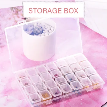 

28/56 Grids Plastic makeup organizer Storage Boxes Nail Art Manicure Tools Jewelry Beads Display Storage Case Organizer Holder