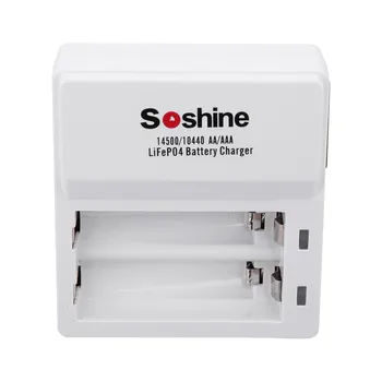 

Soshine Smart Charger for Li-FePO4 14500 10440 Ni-MH AA AAA Battery