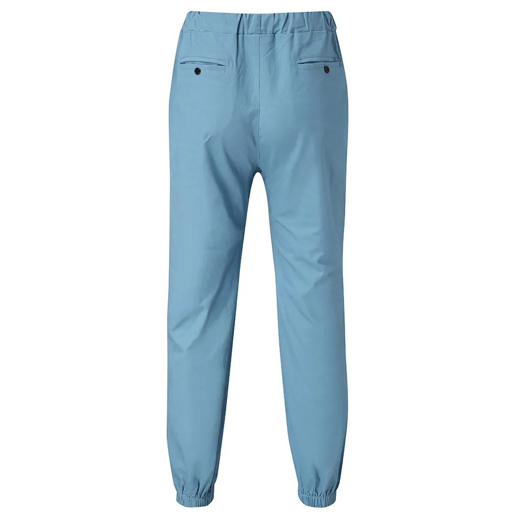 Повседневное Штаны Для мужчин хлопок Slim Fit Мужские Брюки Чинос Для Повседневное спортивные Штаны Slim Fit однотонные брюки штаны для бега впитывает пот и Штаны