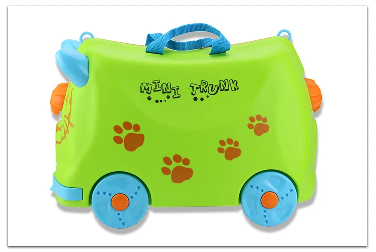 Модный ящик для хранения в путешествии, багаж для мальчиков и девочек, чемодан для багажника с автомобилями, Детский чемодан, Детский чемодан для отдыха - Цвет: Зеленый