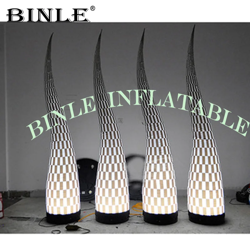 Attractive inflatable tusk with LED lights for wedding party events decoration,illuminated inflatable cone stage props Attractive inflatable tusk with LED lights for wedding party events decoration,illuminated inflatable cone stage props
