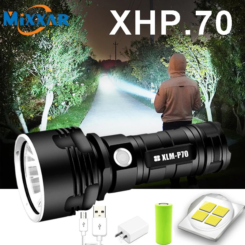 Фонарик TZ5 L2 XHP50 светодиодный водонепроницаемый супер мощный с зарядкой от USB |
