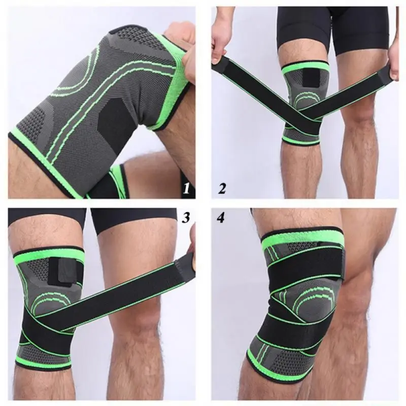Professional Adult Sports Knee Protective Pads Strap Pressure relieve1PCS  Anti-slip Nylon Knit Basketball Knee Brace