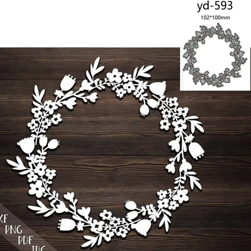 Metal Cutting Dies Cut Mold wreath Decoration Scrapbook Paper Craft Knife Mould Blade Punch Stencils