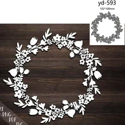 Metal Cutting Dies Cut Mold wreath Decoration Scrapbook Paper Craft Knife Mould Blade Punch Stencils