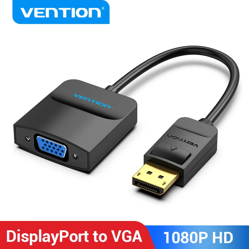 Adaptateur de convertisseur DP vers VGA 1080P, Port d'affichage DisplayPort mâle vers VGA femelle pour PC projecteur DVD TV moniteur d'ordinateur portable  44
