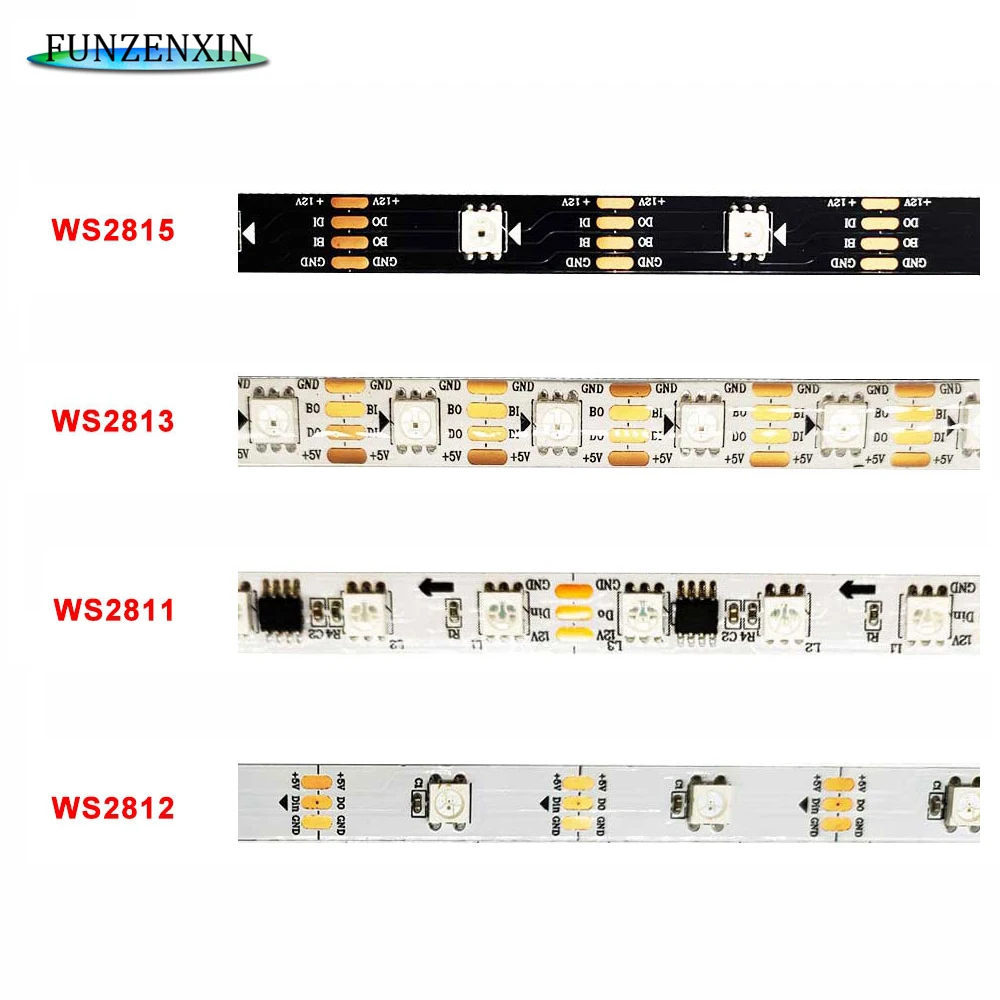 WS2812B Светодиодная лента 30/60/144 пикселей/светодиодов/m Ws2811 WS2813 WS2815 Смарт RGB