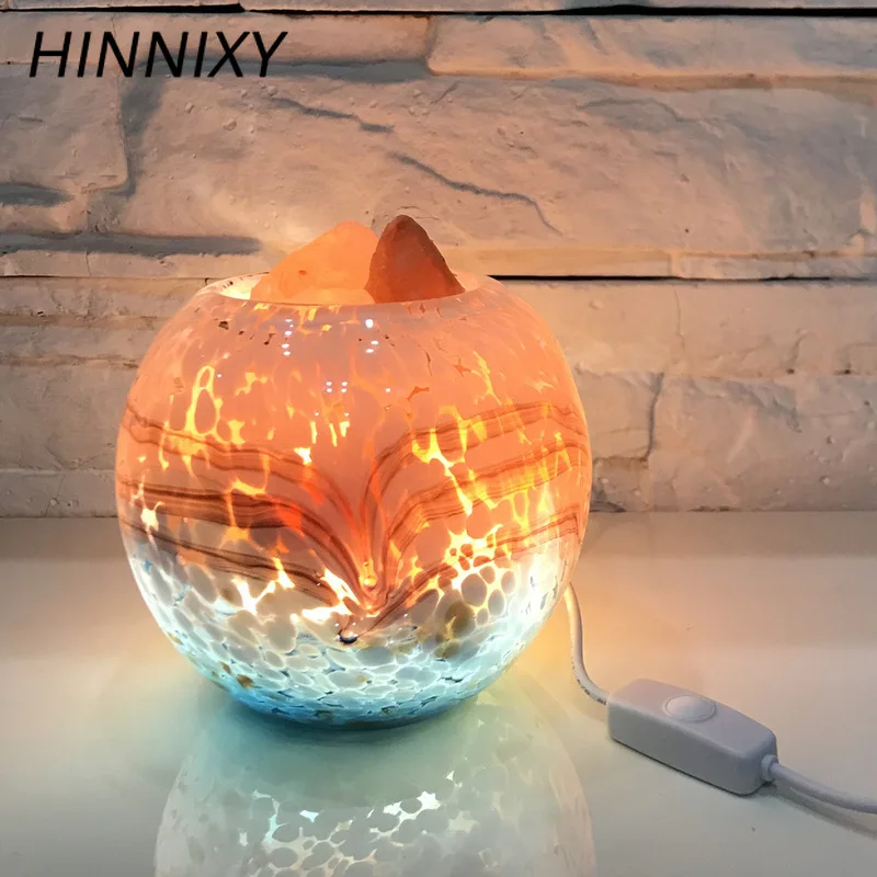Соляная Лампа Hinnixy с USB затемнением натуральный Гималайский очиститель воздуха