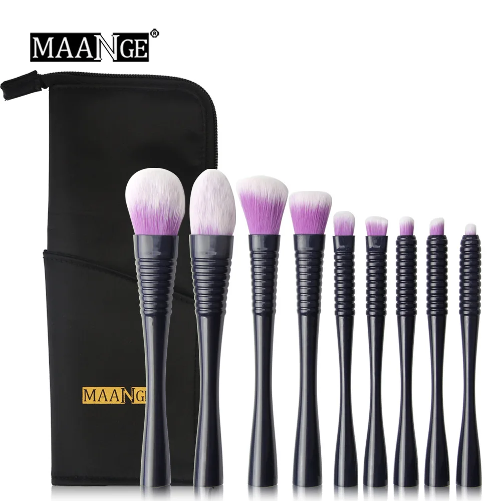 Factory Direct MAANGE New 9 Small Waists Cosmetic Brush Makeup Tools with Bag Foundation Blending | Красота и здоровье
