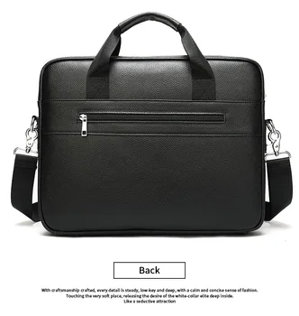 

Men's Genuine Leather Briefcase Male Messenger Bag man crossbody bags Work Business Casual travel Bag for Documents totes bag