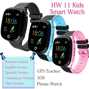 

2019 Kids Smart Watch GPS Tracker Camera & Remote Monitoring 1.44 HD G+F Anti-fall Screen Pedometer IP67 Waterproof Children
