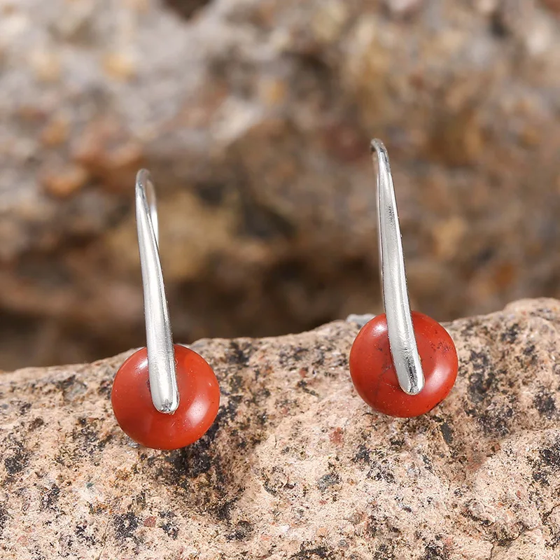 Meetvii Natural Amazonite Quartz Tiger Eye Stone Drop Earring Women Cool Wind Texture Natural Stone Earring DIY Making Jewelry - Image 4