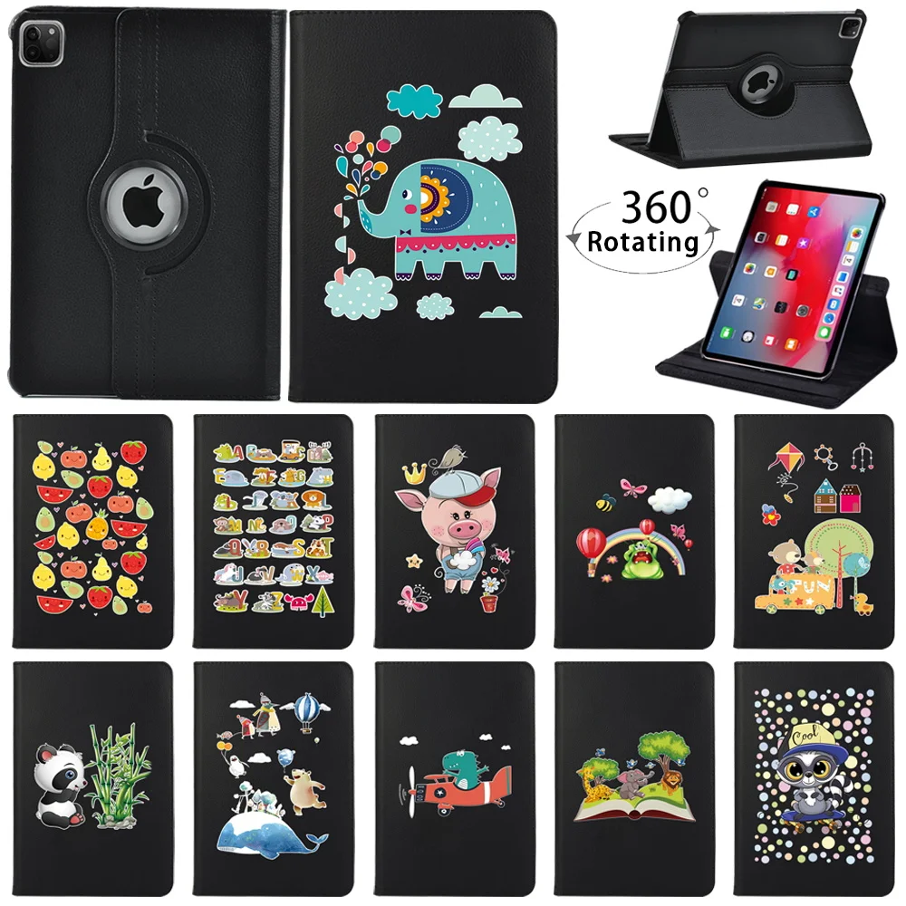 

360 Degree Rotating Leather Smart Cover Case for Apple IPad Pro 9.7"/ Pro 10.5"/ Pro 11" 2018/2020 Tablet Case