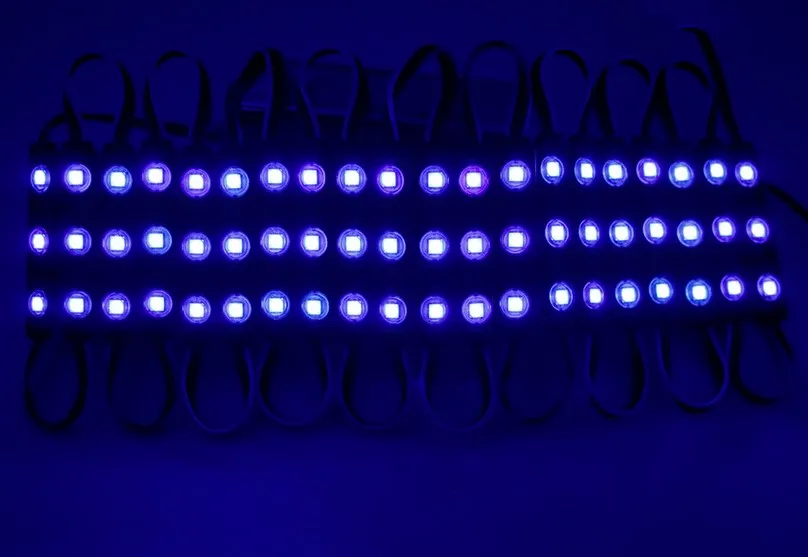 Впрыска с объективом RGB светодиодный модуль SMD 5050 водонепроницаемый светодиодный рекламный светильник RGB DC12V 0,72 Вт 3 светодиодный IP66 75 мм* 15 мм* 5 мм