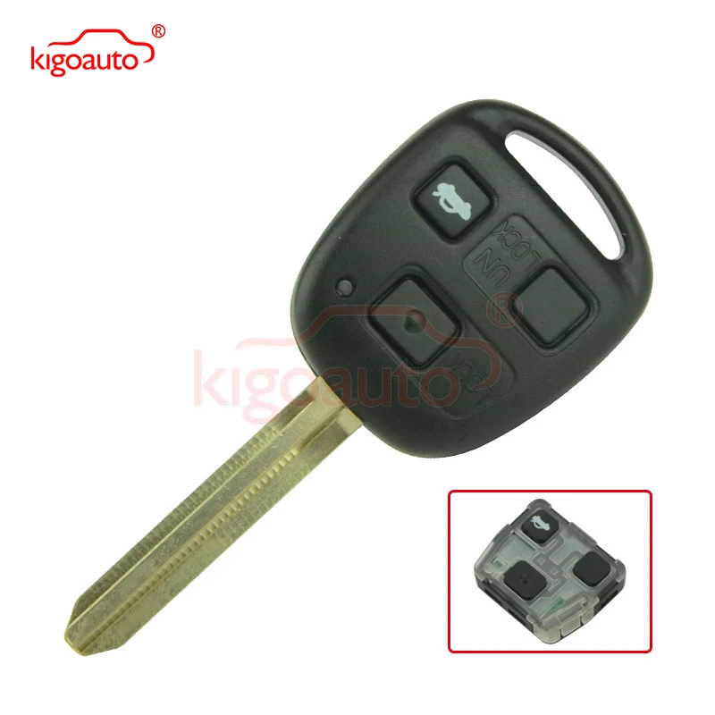 Denso( not Valeo) 3 button 434Mhz TOY43 blade with 4D67chip Remote key for Toyota Land Cruiser FJ Cruiser kigoauto